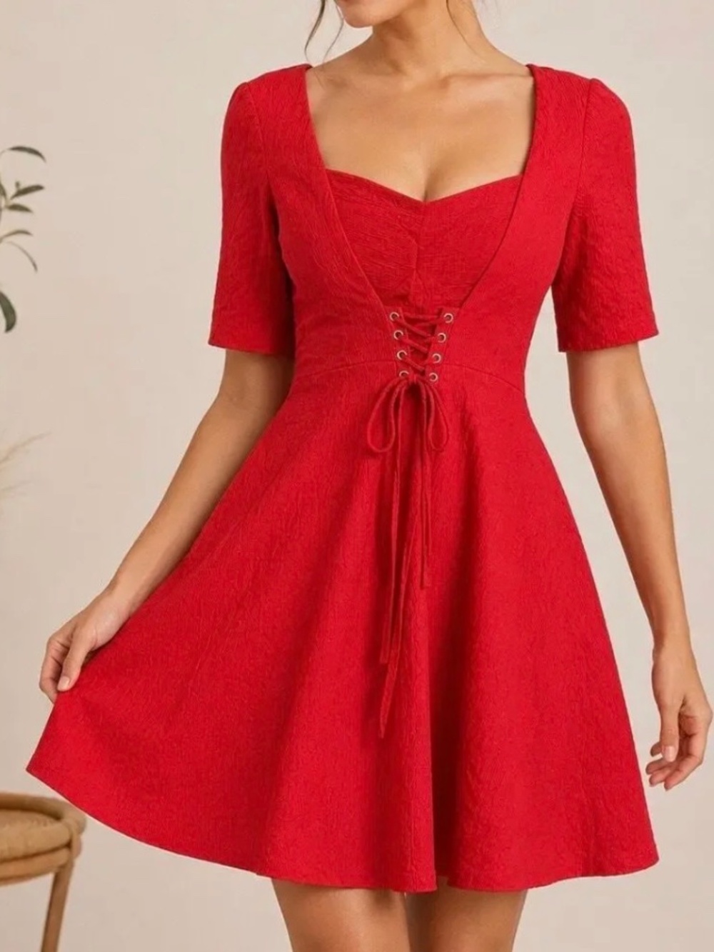 Maeve Anthropologie Red Dress